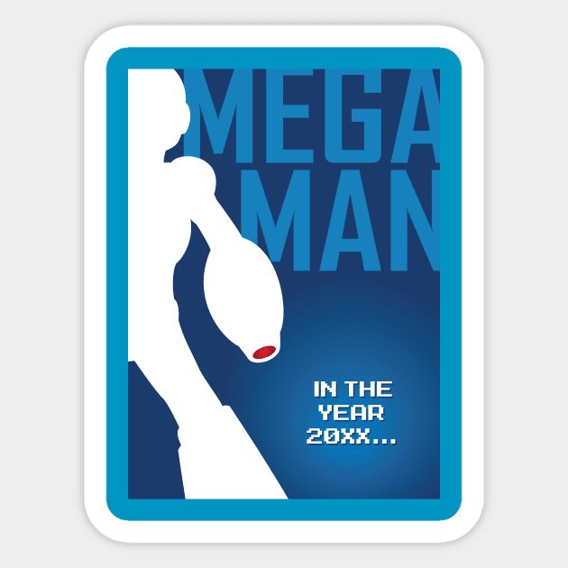 Mega Man Sticker by RyanBlackDesigns